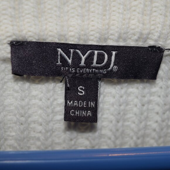 NYDJ Ivory Button Front COTTON Blend Cardigan S Like New~Washed not Worn - Picture 5 of 5